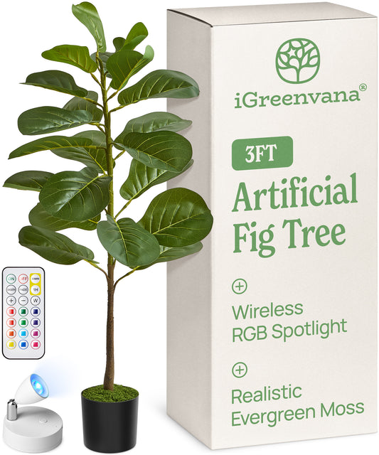 3ft Faux Fiddle Leaf Fig Tree